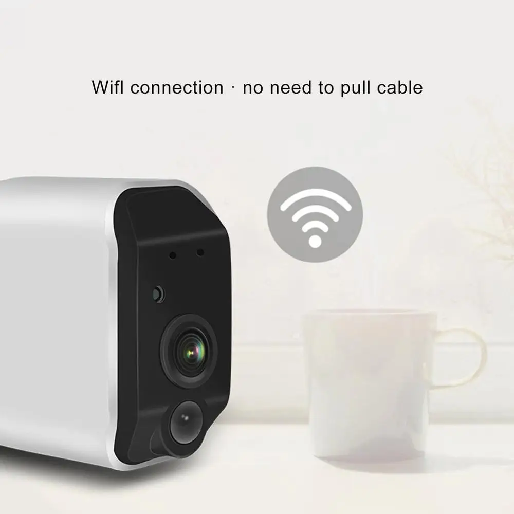 

Battery Powered 1080P Wireless IP Camera WiFi Surveillance Camera Waterproof IR Record Audio Home Security Camera