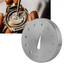 Portable 30106 acier montre Balance Hairspring tenant outil de réglage avec trous montre réparation accessoire outils pour horloger