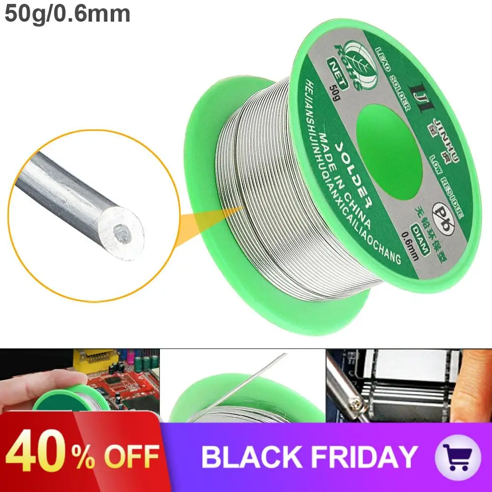 50g 0.6mm/Environmental-friendly Lead-free Rosin Core Solder Wire with Flux and Low Melting Point for Electric Soldering Iron