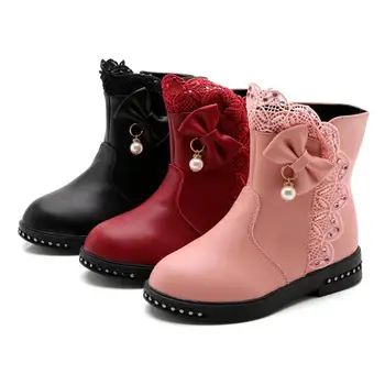 

Winter Children Shoes PU Leather Boots Fashion Boy Girls Ankle Boots Kids Soft Rubber Boots Comfortable Sneakers