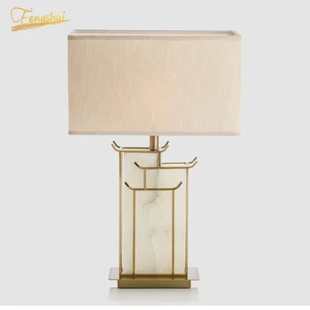 

Chinese LED Table Lamp Lighting Modern Fabric Lampshade Table Lamp Hotel Bedroom Study Home Living Room Table Lamp Indoor Lamps