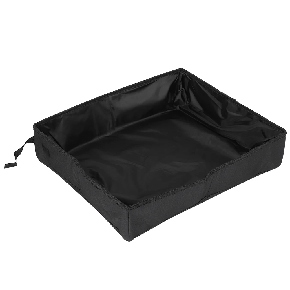 49*39*11cm Portable Waterproof polyester cloth Pet Cat Litter Box Mini Carrier Folding Travel Puppy Box Black Large Size 49*39*11cm Portable Waterproof polyester cloth Pet Cat Litter Box Mini Carrier Folding Travel Puppy Box Black Large Size
