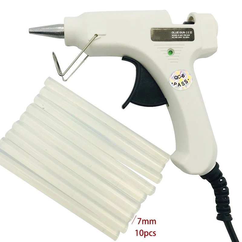High Temperature Heater Hot Melt 20 W Handy Glue Gun with 50 Glue Sticks Graft Tool Repair Gun Guns Hot Silicone Glue