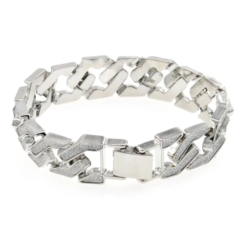 Оптовая продажа браслеты с песком кубинские звенья цепочка сплав со льдом