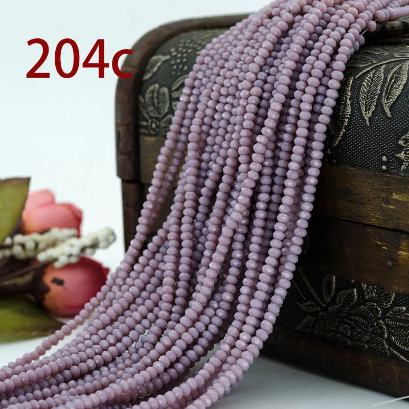 204c Многоцветные 2 мм 195 шт двухконусные хрустальные бусины ограненные круглые стеклянные бусины для рукоделия швейная одежда Бисер для одежды - Цвет: 204c