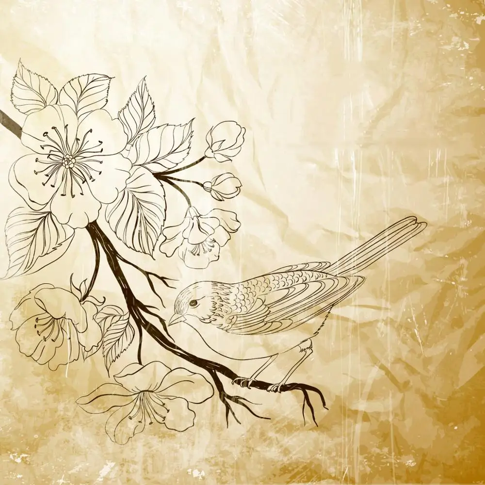 

AZSG Branch Flowers Bird Clear Stamps For DIY Scrapbooking/Card Making/Album Decorative Silicon Stamp Crafts