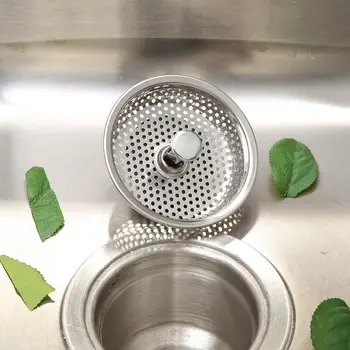 

Stainless Steel Mesh Kitchen Sink Plug Filter Cover Bathroom Basin Drainer