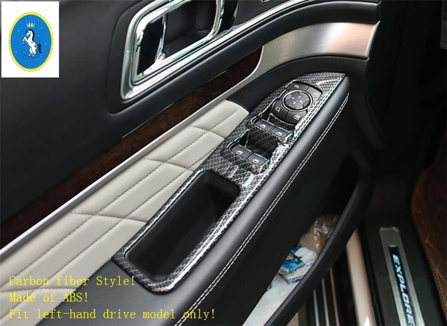 Yimaautotrim для Ford Explorer ABS аксессуары Дверная ручка держатель окно Лифт кнопка переключатель Крышка отделка 4 шт
