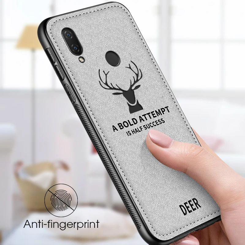 

Cloth Texture Phone Case For Xiaomi Mi Pocophone F1 Redmi Note 7 6 Pro 5 Plus 6A 5A Fabric Deer Patterned Case Back Cover Fundas