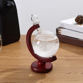 

Crystal Storm Glass Bottle Globe Shape Storm Weather Forecaster Bottle Glass Barometer Predictor Home Office Decor Birthday Gift