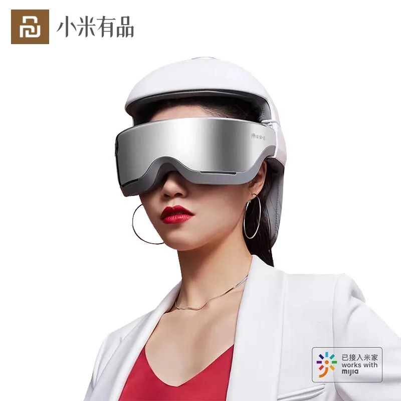 

Youpin Graphene Heating Helmet Smart Massage Helmet 3 in 1 Massage for Head Eye Neck Sport Helmet Music Playing Voice Control