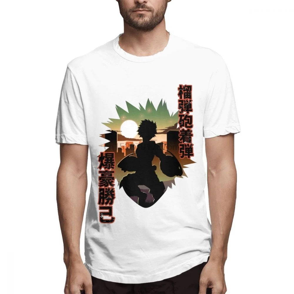 Мужская футболка с 3D принтом All might Mans Bakugo Silhouette My hero Новое поступление подарок на