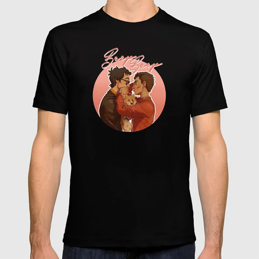 Beep T Shirt Ричи Эдди Померанский милая собака пара геев пары | Мужская одежда