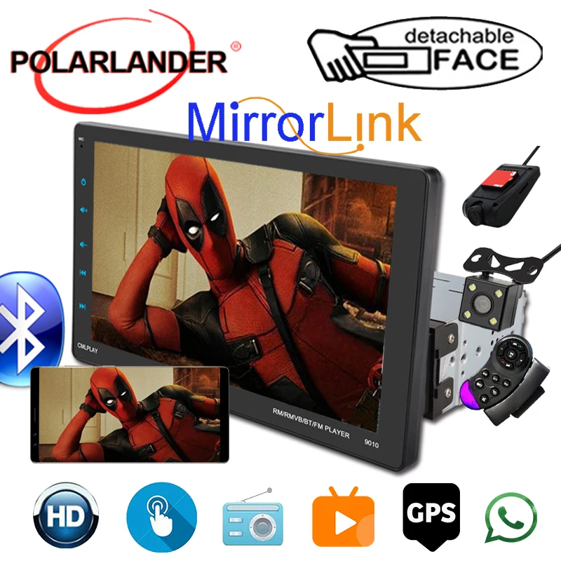 Android/Apple Dual Interconnect каплей+ gps автомобильное радио Съемная машина 9 дюймов один шпиндель Внешний Полный сенсорный экран MP5