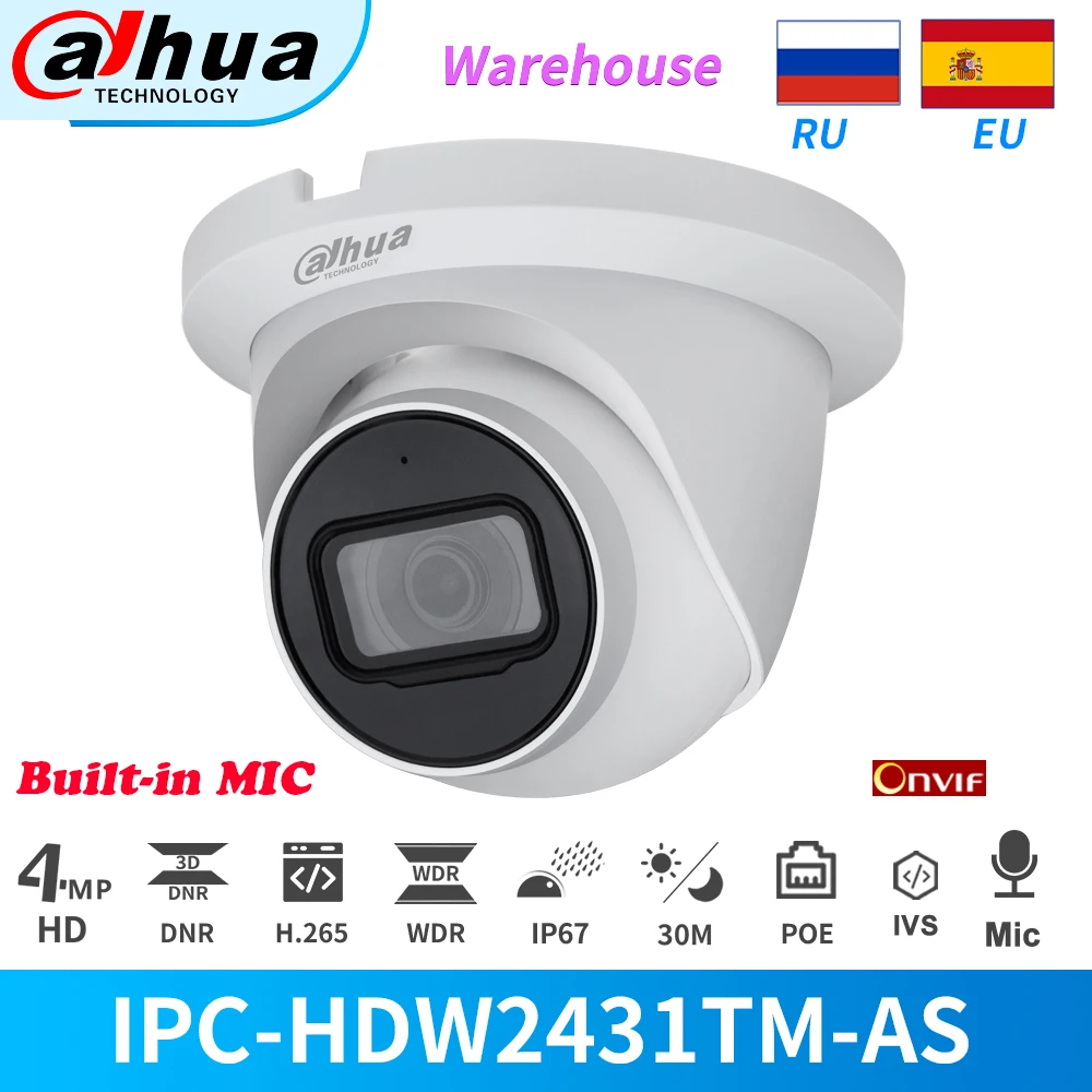 Dahua Original 4mp Dome Ip Camera Ipc Hdw2431tm As Integre Micro Poe Sd Fente Pour Carte Ivs Detection De Mouvement Rotation Camera Reseau Dahua Original 4mp Dome Ip Camera Ipc Hdw2431tm As Integre Micro Poe Sd Fente Pour Carte Ivs Detection De Mouvement Rotation Camera Reseau
