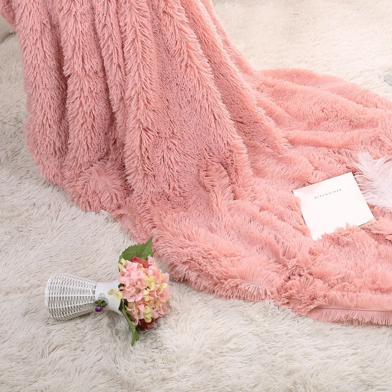 Soft And Warm Coral Velvet Sofa Chair Couch Blanket Long Plush Throw Blanket Adult Travel Portable Cover Bedspread For Bed