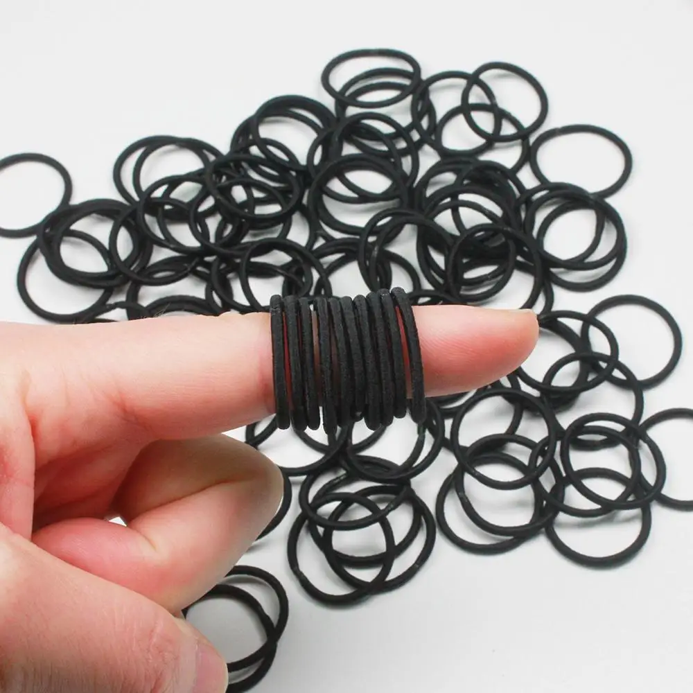 200pcs/lot Small Metal free Hair Elastics Bands Mini Hair cords gums for  kids toddler girls Thin Fine ties ponytail holder|Girl's Hair Accessories|  - AliExpress