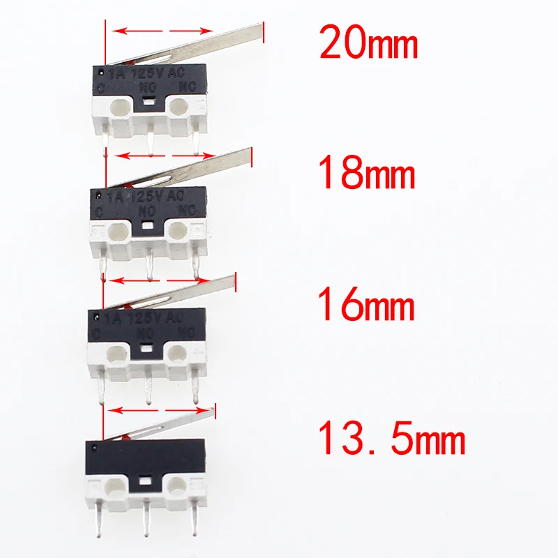 20PCS-Lot Micro Switch Push Button Switch 3 Pin 1A 125V AC Mini Light Touch Switch for Mouse