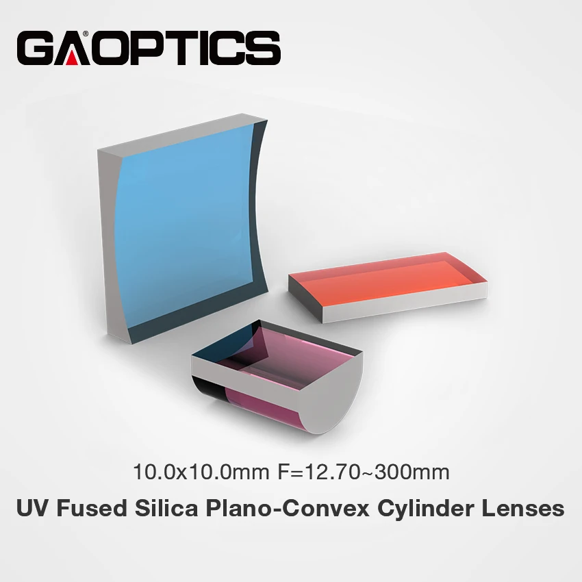 10x10mm UV Fused Silica Cylinder Lens Plano Convex Cylindrical Lenses