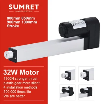

electric motor telescopic mini miniature linear actuator controller 1000n 800mm 850mm 900mm 1000mm stroke DC 12V 24V