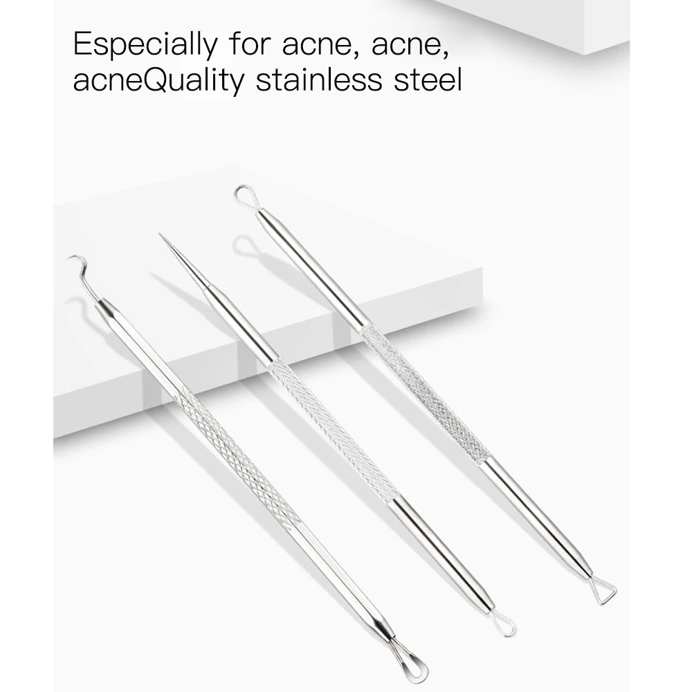 

1pc Stainless Steel Antibacterial Acne Needle Blackhead Comedone Acne Blemish Extractor Remover Cosmetic Tool