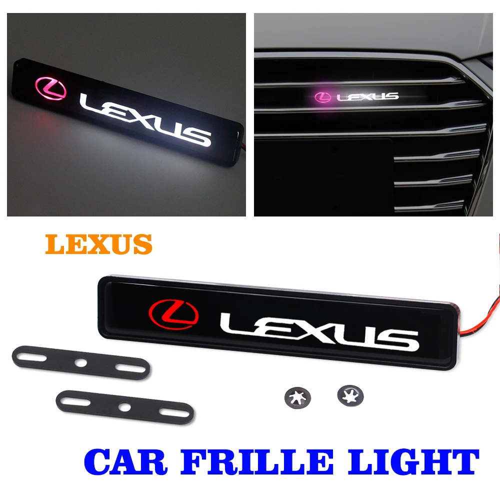 

1PCS Model LED Decorative Lights Car LED Front Hood Grille Emblem Badge For Lexus CT200h Sport ES LS IS GS LC RC GC RX UX NX LX