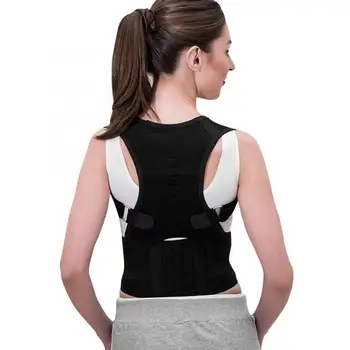 

Unisex Posture Corrector Brace Back Spine Support Belt Hunchback Correction Belt (Black) Braces Supports for Children Adults