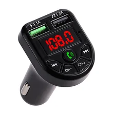 5.0 LED FM Car Charger MP3 Bluetooth Modulator Player Wireless Handsfree Audio Receiver Dual USB Fast Charger