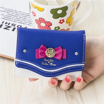 

2020 short women's wallet horizontal section square contrast color bow cute beautiful girl wallet wallet wallet wild handbag