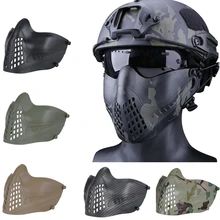 

Airsoft Masks Dual mode Half Face Pilot Mask Tactical Mask Hunting Rifle Air Military Games Shooting Paintball Protective Mask