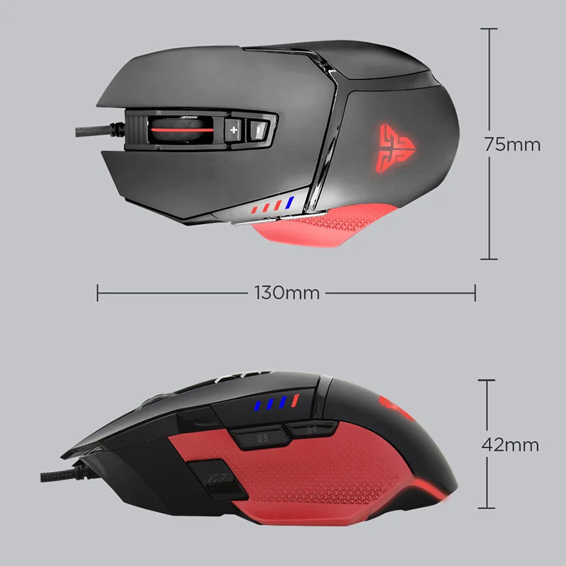 Игровая мышь 8 кнопок 4 режима проводная USB 1,8 м RGB светодиодный дыхательный свет для компьютера LFX-ING