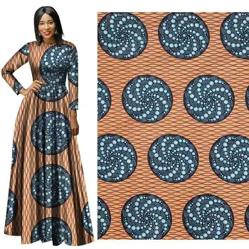 

2020 New Arrival African Ankara Real Wax print Fabric For Wedding Party DIY Sewing Materials 3/6Yards