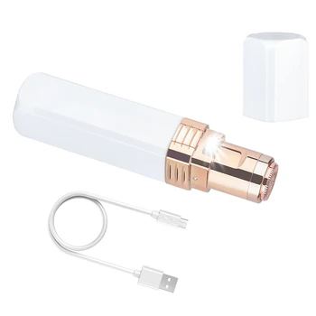 

USB Rechargable Hair Remover Shaver Mini Lipstick Epilator Body Hair Removal Razor Facial Epilator Depilation Machine For Women