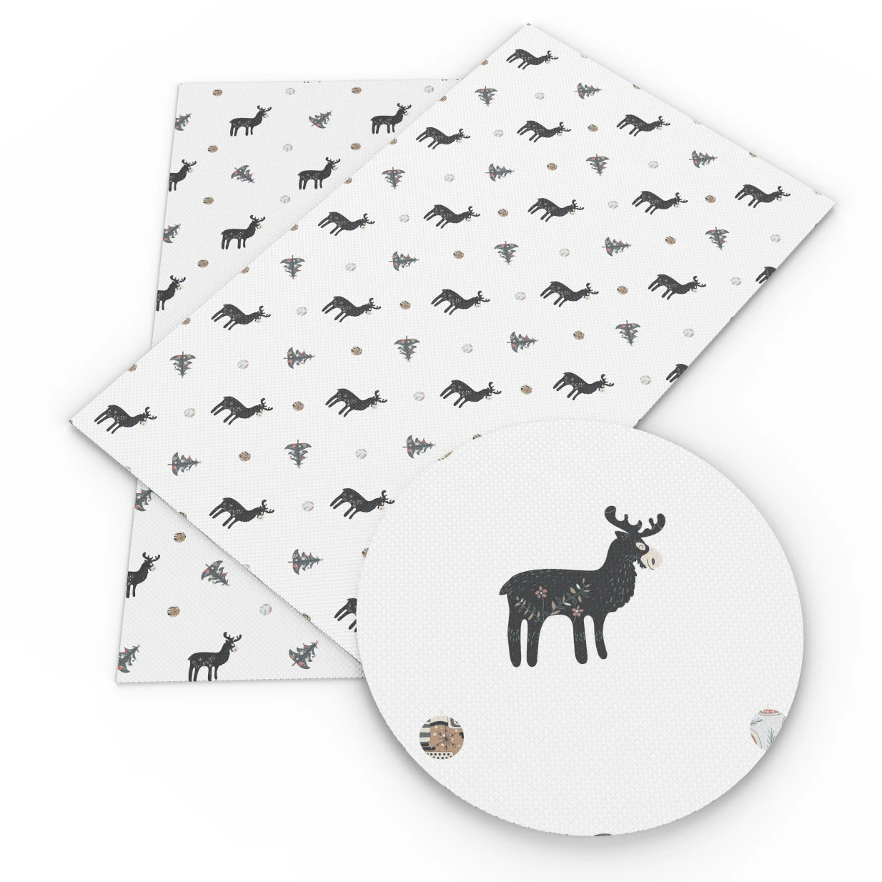 

20*34cm Christmas Animal Synthetic Leather Fabric Patchwork For Hair Bow Sheets Bags Phone Cover DIY Projects,1Yc7870