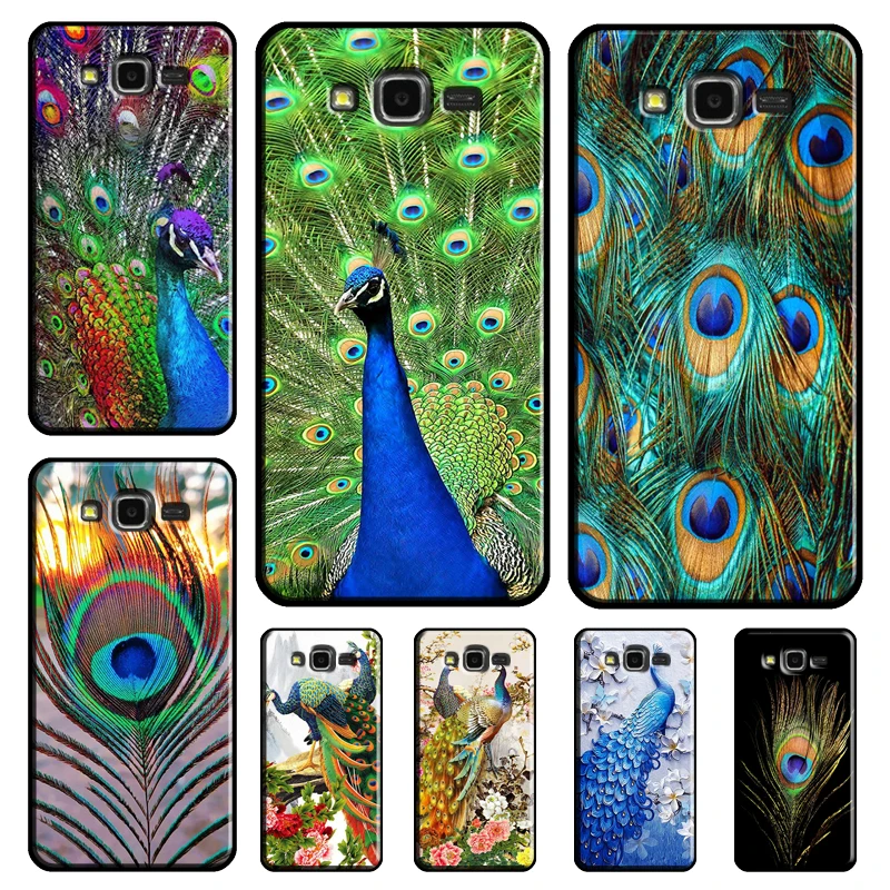 Чехол с перьями павлина для Samsung Galaxy J4 J6 Plus A6 A7 A8 A9 J8 2018 A3 A5 J3 J7 2017 J1 J5 2016 | Мобильные