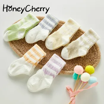 

Baby Socks Striped Mosquito Proof Mid Knee Baby socks Ultra Thin And Breathable sock