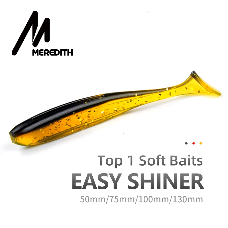 Meredith Easy Shiner Fishing Lures 50mm 75mm 100mm 130mm Wobblers Carp Fishing Soft Lures Silicone Artificial Double Color Baits|Fishing Lures|   - AliExpress