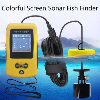 

FARGIANT Fish Finders 100M 45M Water Depth Portable Sonar Fishing Tools Echo Sounder Colorful Screen Fishing Finder