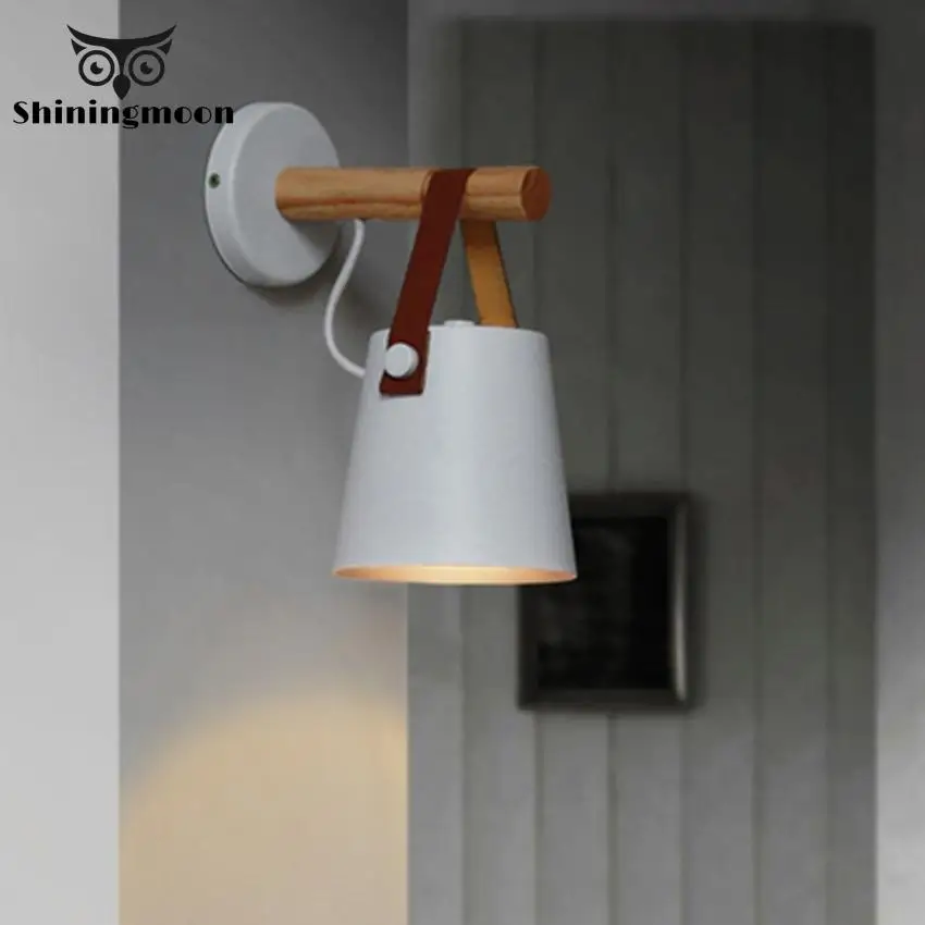 

Nordic Loft LED Wall Lamps Modern Wooden Art Wall Lamp Cafe Bar Decoration Wall Light Luminaire Living Room Bathroom Wall Lights