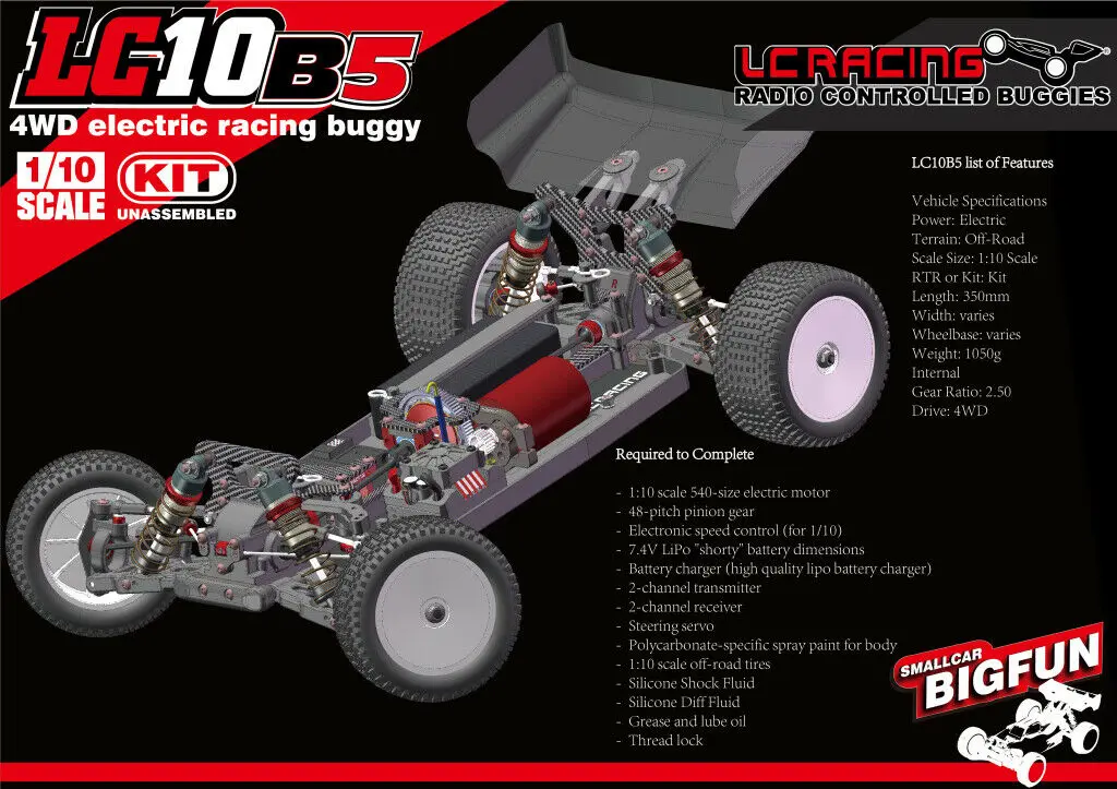 LCレーシング LC10B5 ハイエンド4WDバギー