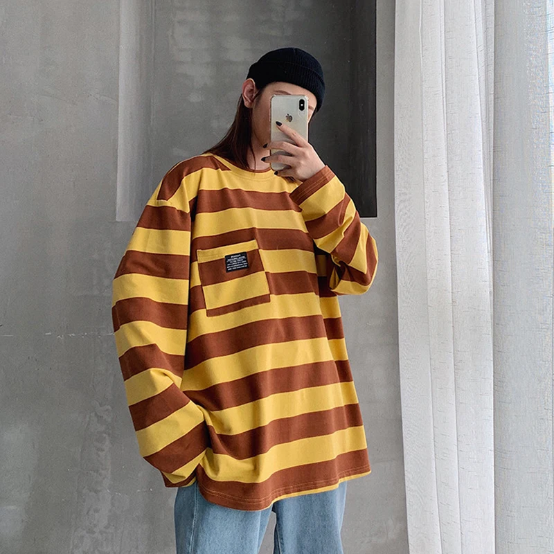 2019 fall winter New Arrival Gingham Long sleeve Loose Vogue All-match t shirt minimalist long sleeve t shirt men fishing shirt 2019 fall winter New Arrival Gingham Long sleeve Loose Vogue All-match t shirt minimalist long sleeve t shirt men fishing shirt
