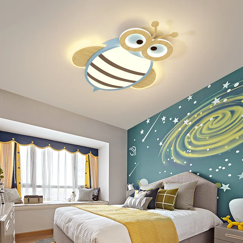 

LICAN New Ceiling+Lights led Lamp for bedroom Living room Children Cartoon bee ceiling lamp for baby boys girls bedroom