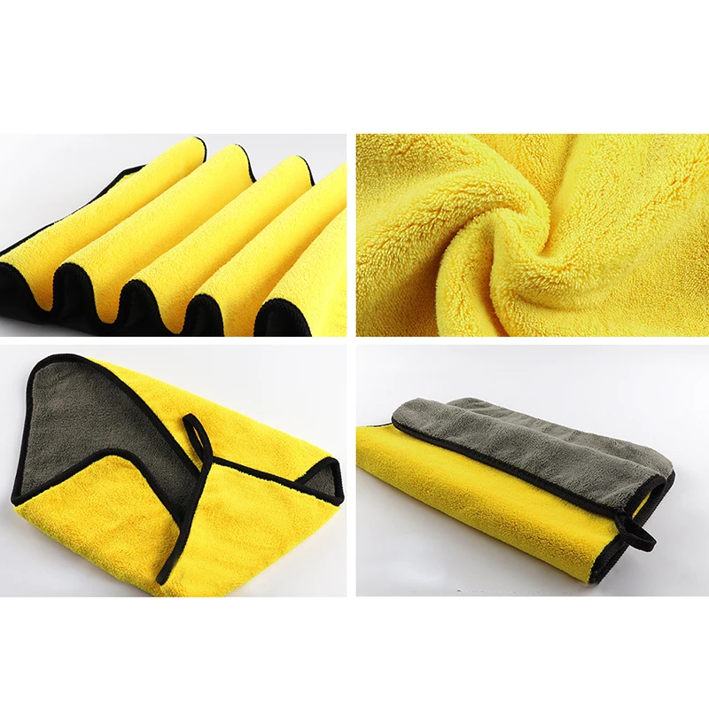 30cmX30/40/60CM Car Wash Microfiber Towel Car Cleaning Drying Cloth Hemming Car Care Cloth Detailing Car Wash Towel 2020 new thick coral fleece car washing towel 500gsm 40 40cm soft microfiber cloth car cleaning towel 70 90cm super absorbent