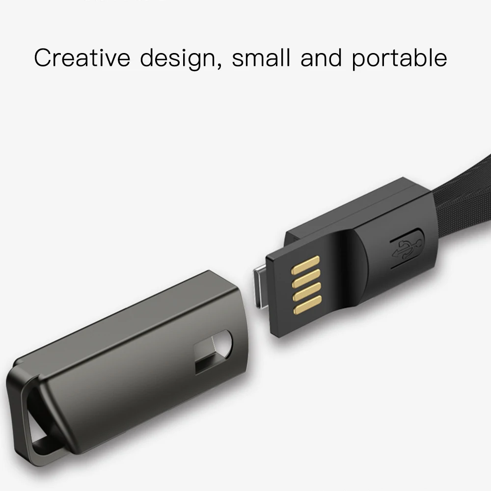 Брелок Micro USB кабель для быстрой зарядки для samsung J5/J7/A3/A5/A7 S7 S6 S5 зарядное устройство Usb шнурок для брелока короткий кабель Microusb