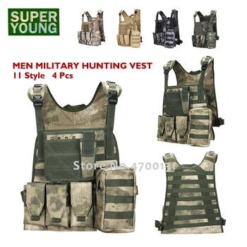 

Men Combat Armor Army Uniform Adult Chest Rig Swat Tactical Molle Vests Military Airsoft Gear Hunting Sniper Camouflage Clothes