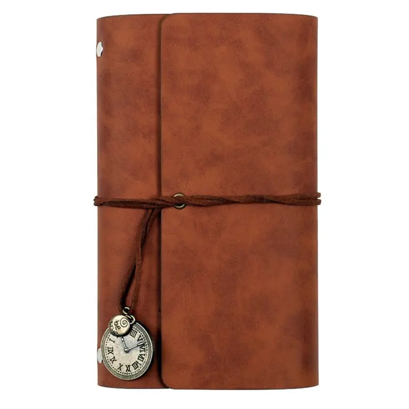 

Vintage Travelers Notebook Diary Notepad PU Leather Spiral Literature Note Book Paper Journal Planners School Stationery Gift