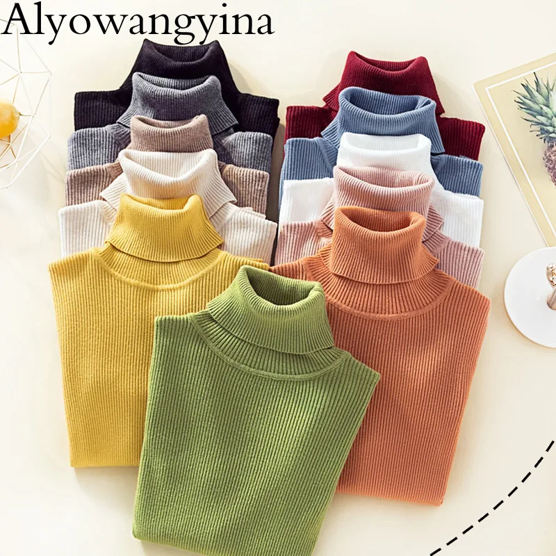 AlyowangyinaSweater Female Autumn Winter Cashmere Knitted Women Sweater And Pullover Female Tricot Jersey Jumper Pull A568