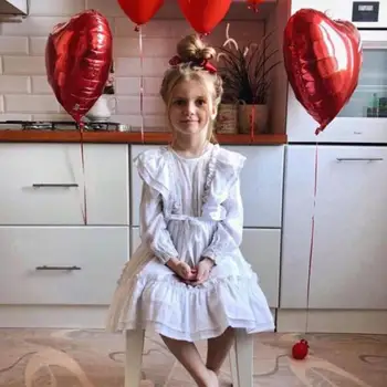 

Children Girls Dress Autumn Toddler Dress Long Fly Sleeve Dress Lace Princess Dress Girls Baby Kids Clothing