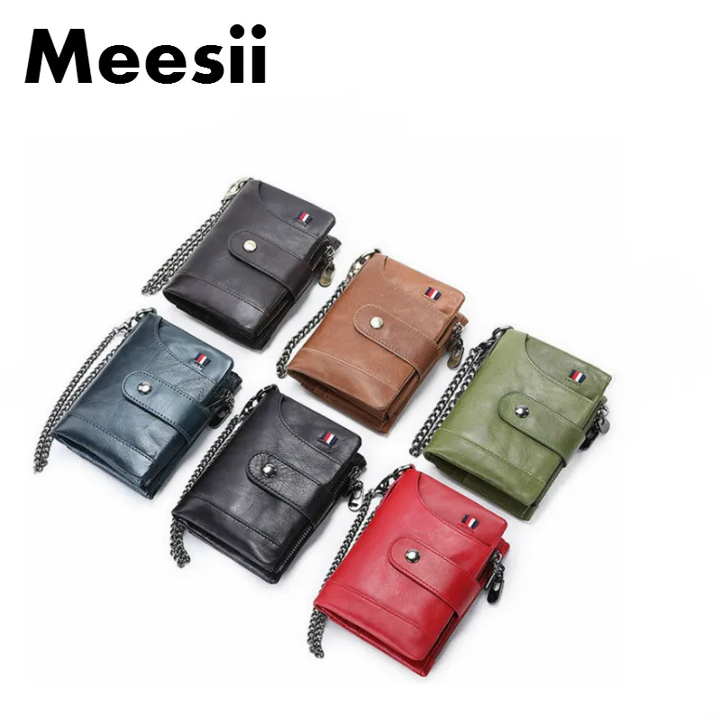 Новые маленькие кошельки Meesii мужские Короткий Мужской кошелек из натуральной