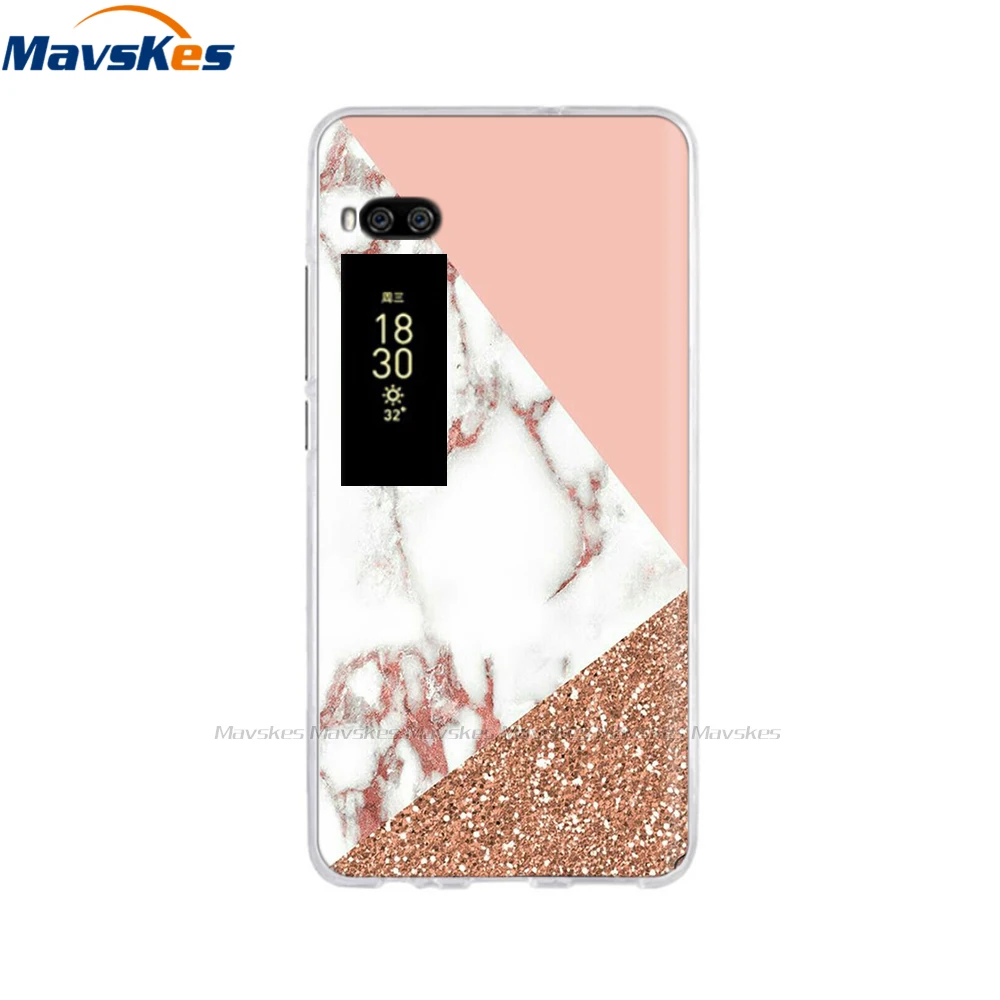 For Meizu Pro 7 Case 5.2" Fundas Coque Back Cover For Meizu Pro 7 Plus 5.7" Phone Cases Soft TPU Painted Silicone Bumper Shell 